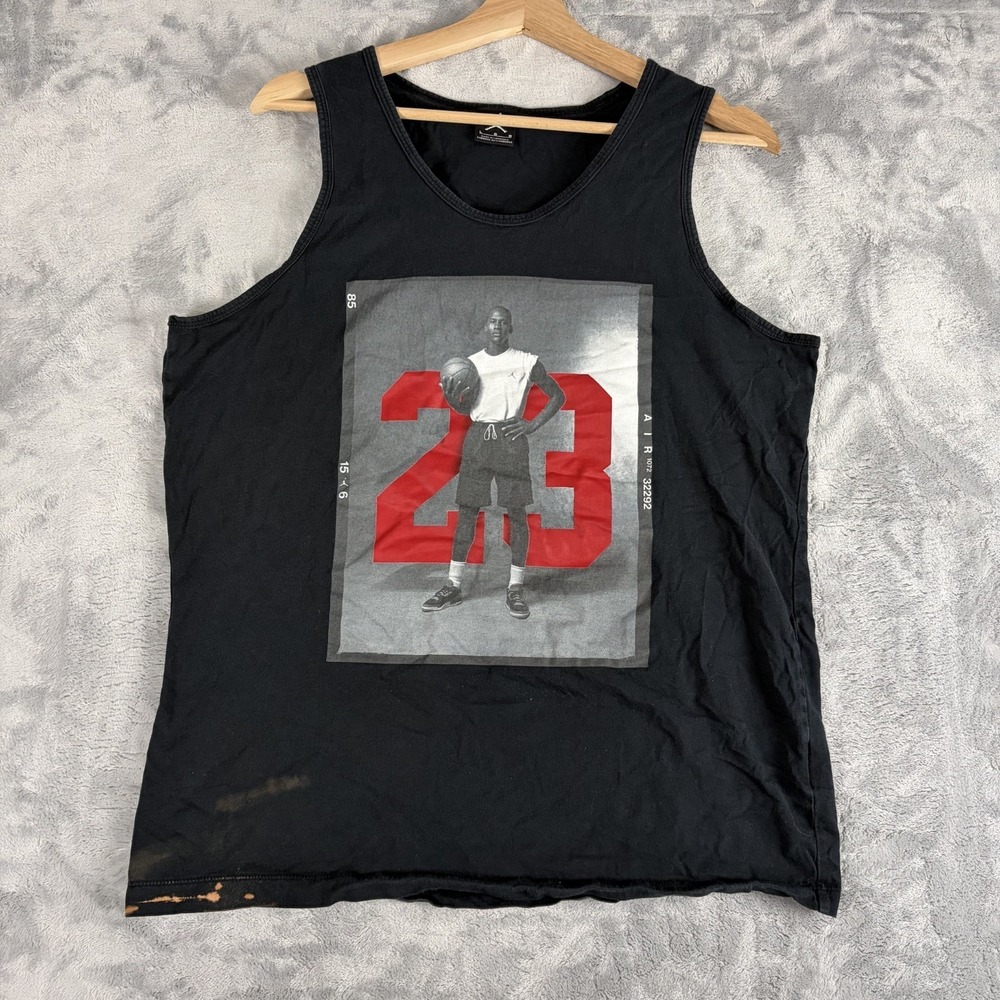Nike Air Jordan 23 Mens Large Michael Jordan Graphic black Tank Top jumpman